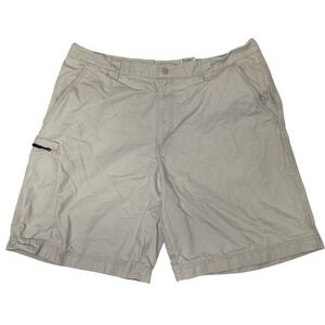 Columbia Sportswear Company Cargo Shorts Men Size 40 Beige Hiking Utility Cotton